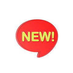new bubble chat 3d advertising red color
