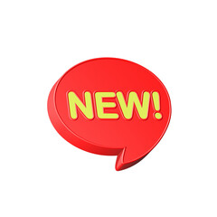 new bubble chat 3d advertising red color