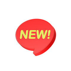 new bubble chat 3d advertising red color