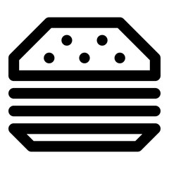 burger icon, food icon, fast food icon button