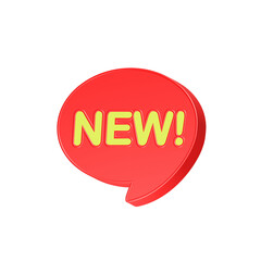 new bubble chat 3d advertising red color