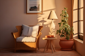 living room interior with sofa