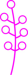Abstract Plant and Leaves Line Element 