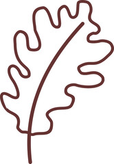 Abstract Plant and Leaves Line Element 
