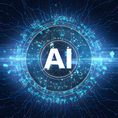 AI,Circuit board,Artificial Intelligence concept