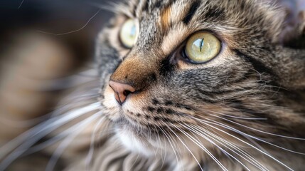 Portrait of a Maine Coon Cat up close