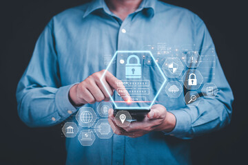 The world of cybersecurity with a focus on privacy and data protection. Featuring cutting-edge technology to safeguard personal and global information in the digital era.