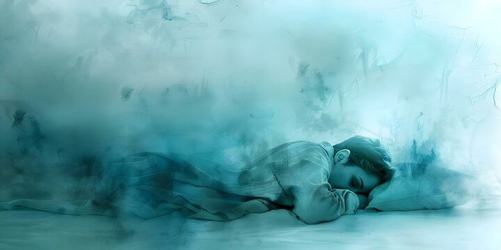 A surreal depiction conveying the concept of sleep paralysis uniquely expressed. Concept Surreal Art, Sleep Paralysis, Unique Depiction