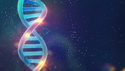 DNA - Visualization of DNA Molecules - Genetic Code - Structure of DNA - Abstract Representation of Deoxyribonucleic Acid - Double Helix - Genetic Mutation and Manipulation