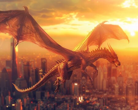 A majestic dragon