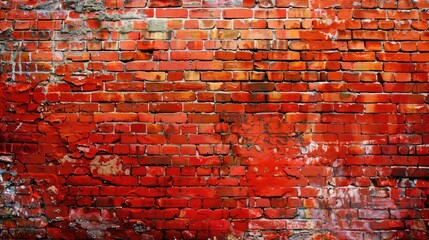 Texture background of an aged red brick wall