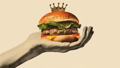 The Royal Burger: A Culinary Masterpiece in Hand-Drawn Glory