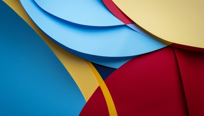 Obraz premium Vibrant Abstract Paper Textures: Geometric Designs in Bold Colors