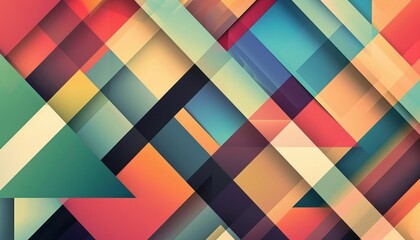 Fototapeta premium Trendy Geometric Abstraction: AR 7:4 Color Palette