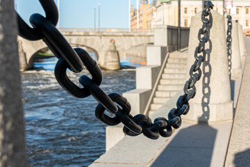 anchor chain on the dock
