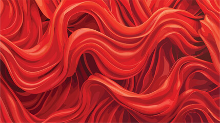 Red spaghetti texture. Italian pasta abstract waves background