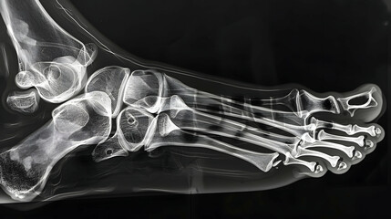 X-ray, radiograph of the right foot from for medical