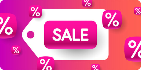 An image to advertise the sale. Poster for advertising discounts. Vector graphics in a modern style.