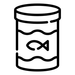 fish food outline icon