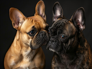 Fototapeta premium Two cute dogs romantic