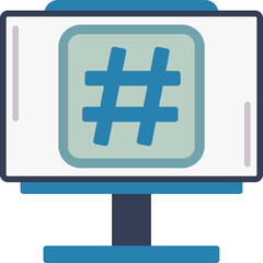 Fototapeta premium Hashtag Icon