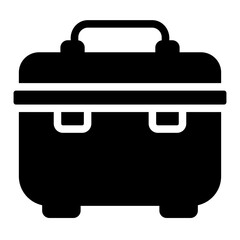 portable fridge glyph icon