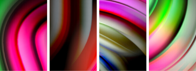 Fototapeta premium Blurred color line backgrounds. Vector Illustration For Wallpaper, Banner, Background, Card, Book Illustration, landing page