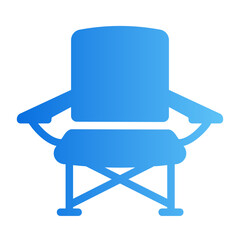 camping chair gradient icon