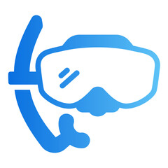 diving goggles gradient icon