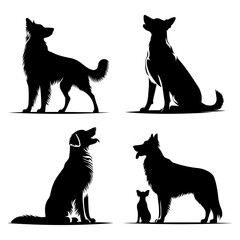 Silhouette of a dog that is loved by many people.