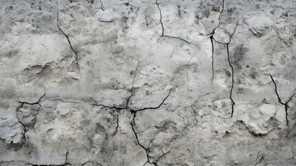 Obraz premium A close-up of rough concrete wall with cracks and irregularities, highlighting its rugged and industrial texture