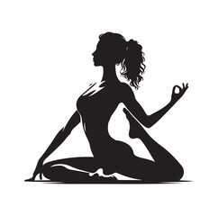 Gymnastics female silhouette illustration
