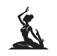 Gymnastics female silhouette illustration