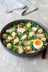 Caesar salad with chicken. Healthy eating. Diet.