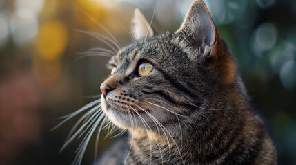Weltkatzentag am 08. August Katzen schmusen isoliert blauer Hintergrund Generative AI