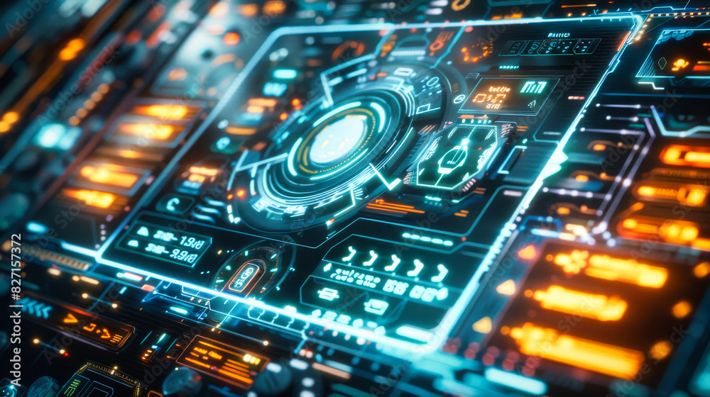 Poster abstract generic hologram interface