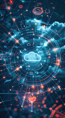 Obraz premium Abstract cloud infrastructure concept