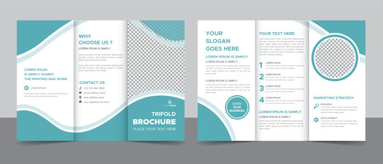 Creative Corporate Modern Business Trifold Brochure Template Design.