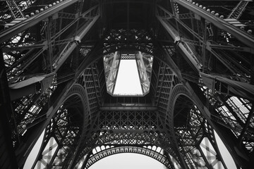 The Eiffel Tower's iron lattice structure is both aesthetically pleasing and structurally sound, an architectural wonder