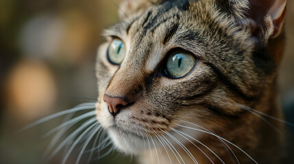 Weltkatzentag am 08. August Katzen schmusen isoliert blauer Hintergrund Generative AI