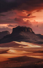 Naklejka premium Sands of Solitude | Namib Desert’s Tranquil Dunes