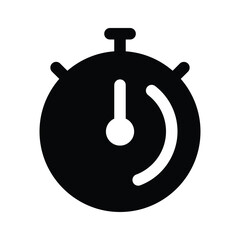 A flat design of stopwatch, time counter vector design
