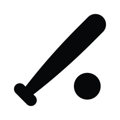 Baseball bat depicting baseball game icon design