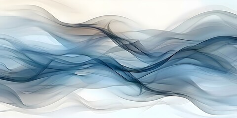 Blue Waves: An Abstract Representation with a Calming and Cool Color Palette. Concept Abstract Art, Blue Tones, Calming Design, Ocean Inspiration
