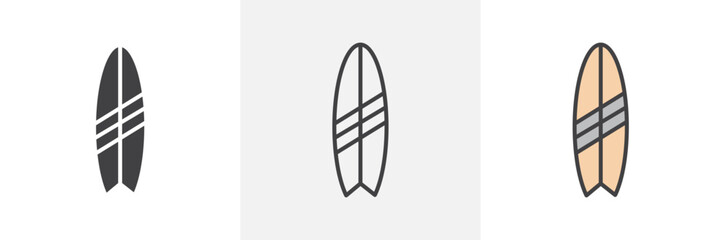 Surfing vector set. Surfboard graphic. Summer beach surfboard icon. Surfer board graphic.