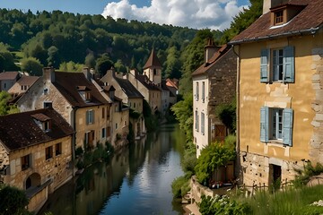 Fototapeta premium Loubressac most pictorial villages of france lot region