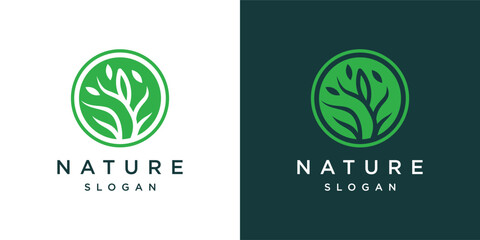 natural logo in modern design. Natural logo for branding, company identity, packaging and business cards or logo icons