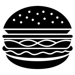 hamburger isolated on black