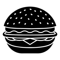 burger icon vector art illustration
