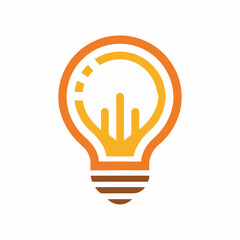 Fototapeta premium Light bulb logo icon design vector art illustration